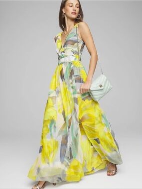 NWT WHBM Sleeveless Braided Waist Maxi Dress